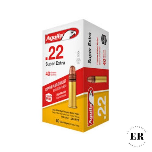 Bala Aguila Cal.22lr Modelo Super Extra Proyectil de 40gn Caja de 50 unidades