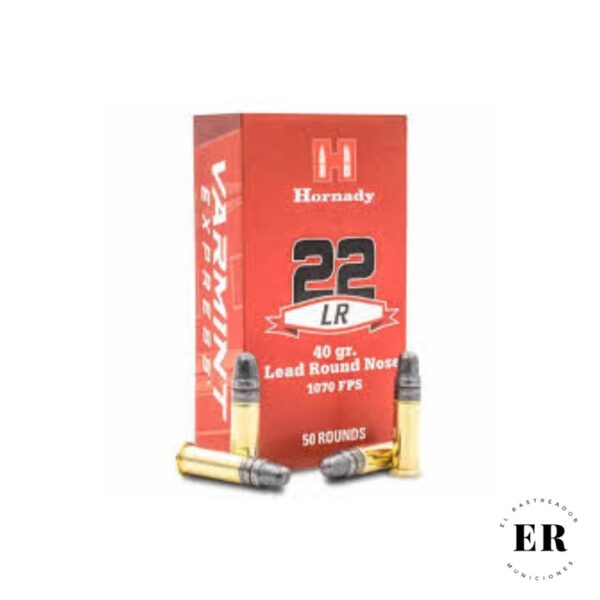Bala Hornady Cal.22lr Modelo Standard Proyectil de 40gn Caja de 50 unidades