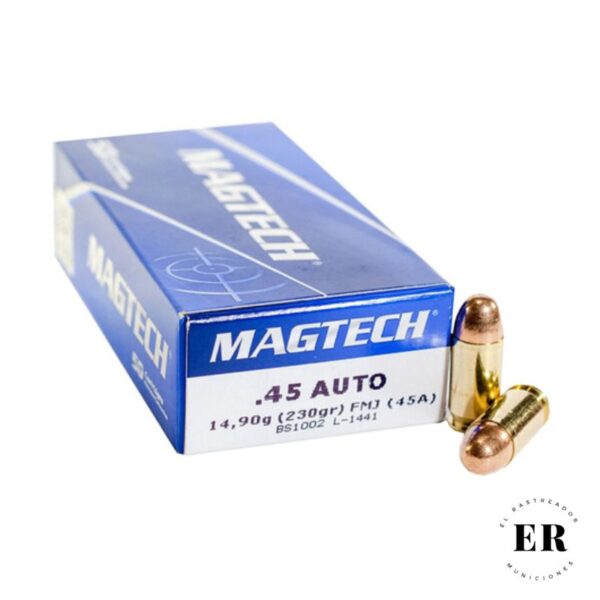 Bala Magtech Cal 45 ACP Proyectil de 230gn caja de 50 unidades